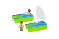 Boaties loď sada 2ks plast 17cm s figurkami 2ks