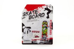 Skateboard prstový šroubovací plast 10cm s doplňky