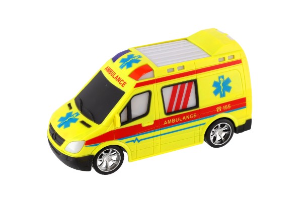 Auto RC ambulance plast 20cm na dálkové ovládání
