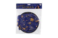 Klobouk čarodějnický pro děti průměr 38cm modrý