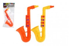 Saxofon plast 24cm 2barvy v sáčku