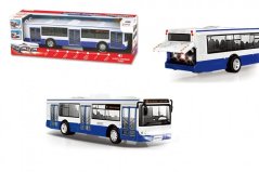 Autobus česky mluvící plast 28cm modrý volný chod