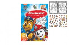 Omalovánky se samolepkami A4 Paw Patrol/Tlapková patrola