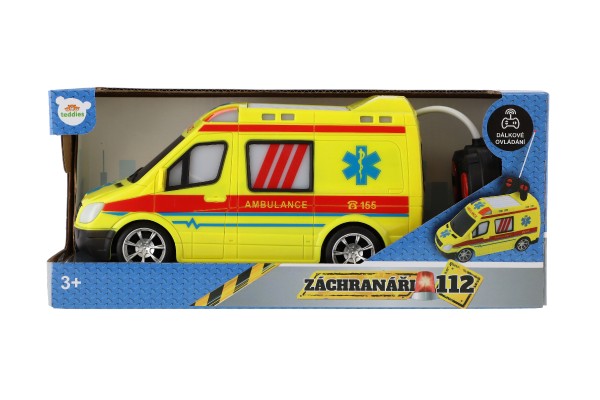 Auto RC ambulance plast 20cm na dálkové ovládání