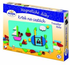 Krtek na cestách/magnetické dílky dřevo 31ks v krabici
