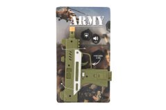 Pistole samopal ARMY plast 17,5cm na baterie