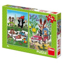 Puzzle Krtek se raduje 2*48dílků