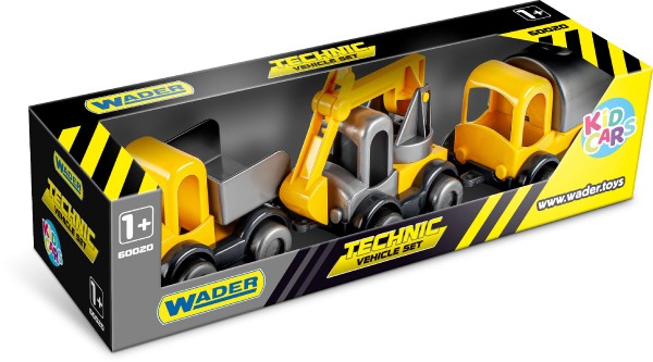 Auto stavební Kid Cars 3ks plast 10cm v krabičce