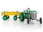 Traktor Zetor s valníkem zelený na klíček kov 28cm