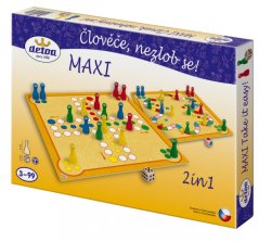 Člověče, nezlob se, maxi 2v1/společenská hra v krabici