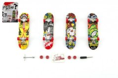 Skateboard prstový šroubovací plast 10cm s doplňky