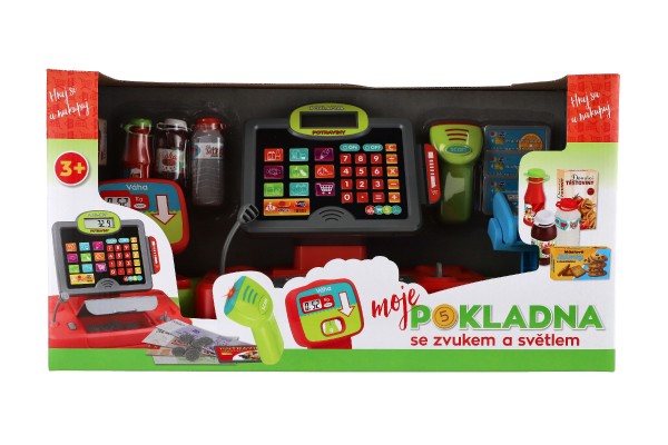 Pokladna velká digitální plast na baterie se zvukem