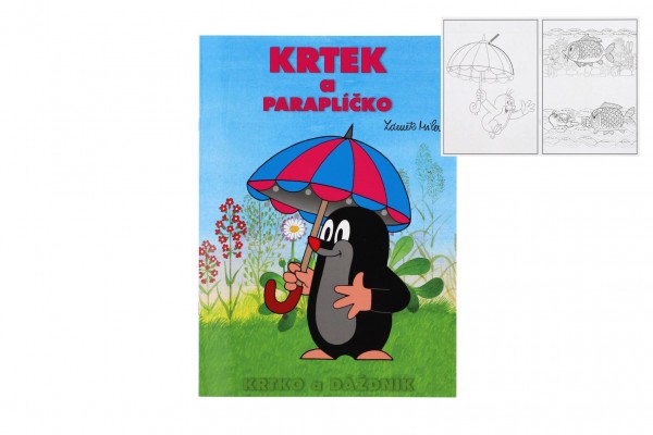 Omalovánky A4/Krtek a paraplíčko