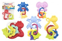 Kousátko gumové+přívěsky 12cm/5druhů v sáčku