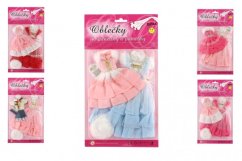 Šaty/Oblečky na panenky 2ks s doplňky mix druhů