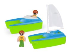 Boaties loď sada 2ks plast 17cm s figurkami 2ks