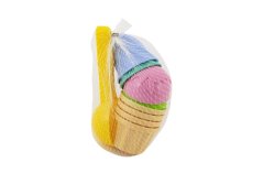 Sada na písek zmrzlina plast lopatka 15cm + bábovky