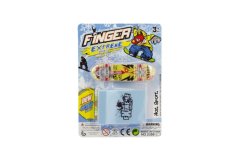 Skateboard prstový s rampou plast 10cm mix barev