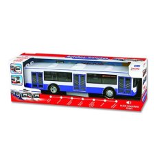 Autobus česky mluvící plast 28cm modrý volný chod